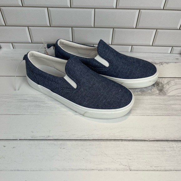 Canvas Slip-On Sneakers for Girls Blue Old Navy Size:5 - Picture 4 of 5